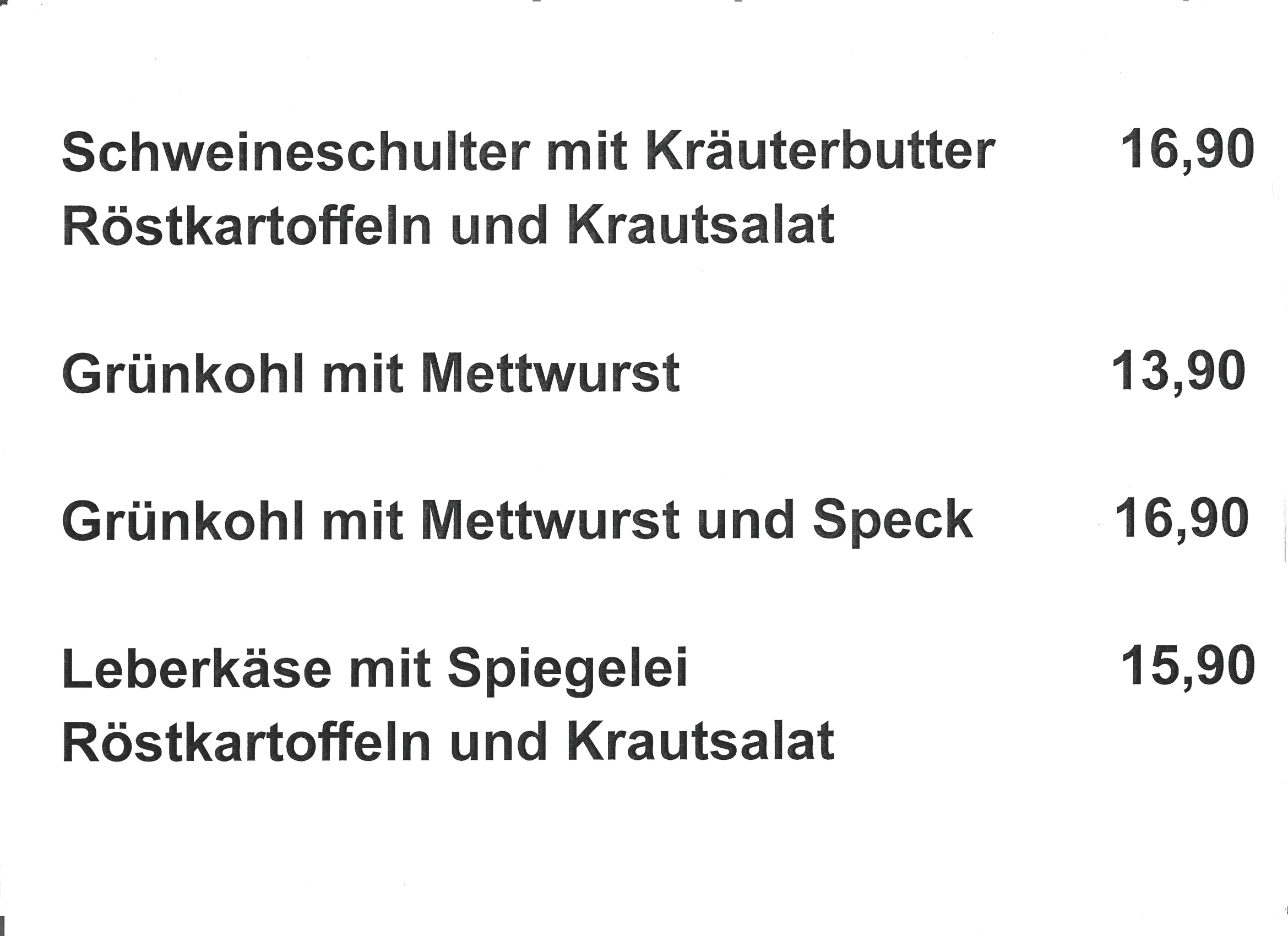 Tageskarte Zur Laterne